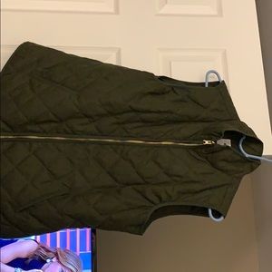 Army Green Diamond Pattern Vest